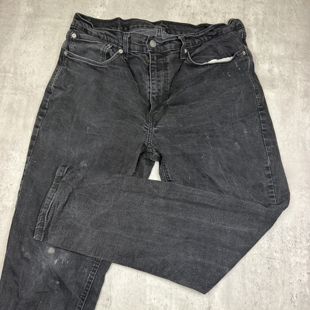 Levi’s 531 Athletic Slim Jeans Mens 36 x 30 Black Denim Stretch Grunge Biker